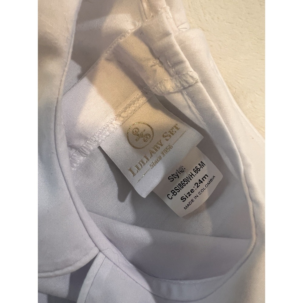lullaby set Sibley Shirt White 24 Months Preppy Collard - Picture 3 of 4